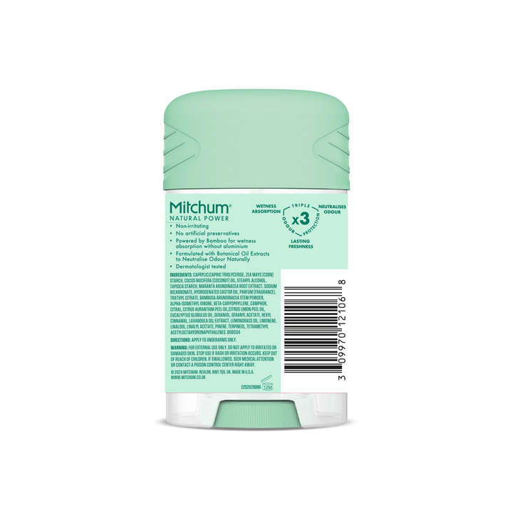 MITCHUM Women 24H Natural Power Solid Stick Eucalyptus 40gr