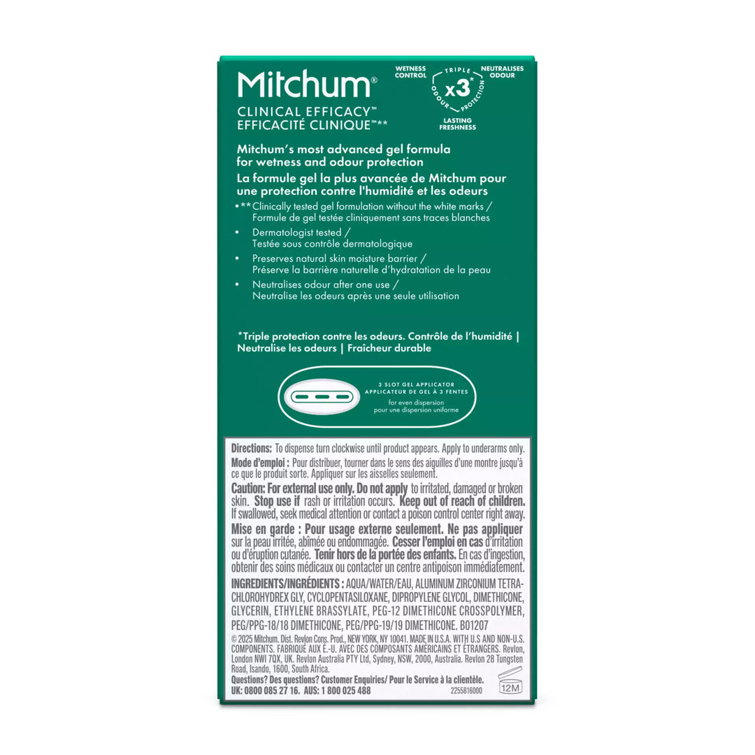 MITCHUM Men 48H Clinical Efficacy Clear Gel Cool Fresh 57gr