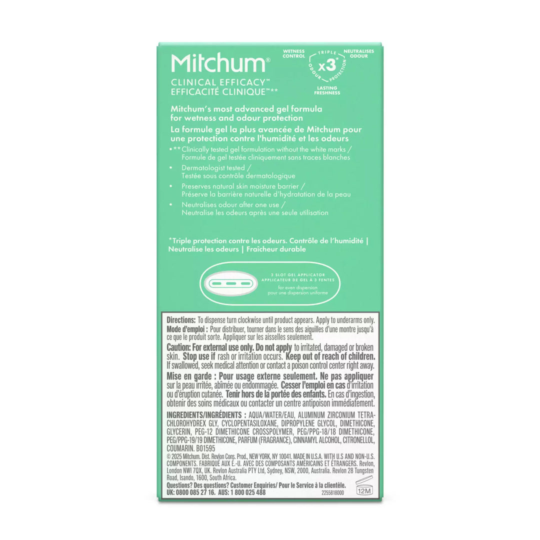 MITCHUM Women 48H Clinical Efficacy Clear Gel Powder Fresh 57gr